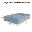 Deluxe Orthopedic Memory Foam Sofa Lounge Dog Bed - Large - Grey
