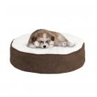 Round Pet Bed-Memory Foam Pillow Top Reversible Cat and Dog Bed with Removable Sherpa / Micro-Suede Machine Washable Cover 20 x 4.5 by PETMAKER