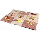 Patchwork Quilted Blanket, red/beige