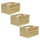 Crates and Pallet Wood Crate 3 Pack, Large
