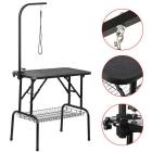 Professional 32" Foldable Pet Grooming Table W/Arm & Noose & Mesh Tray, Maximum Capacity Up to 220lbs