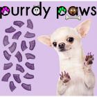 Purrdy Paws Soft Nail Caps for Dogs, 40-Pack, Purple Holographic Glitter X-Small