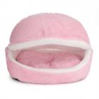 17" Soft Plush Winter Outdoor Indoor Windproof Waterproof Removable Pet Cat Rabbit Puppy Bed House Cave Burger Tents Thermal Shark Bed